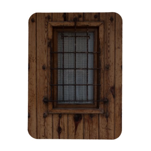 Oude bruine knotty Wooden deur Magneet (Verticaal)