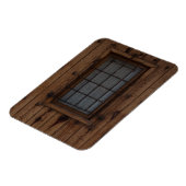 Oude bruine knotty Wooden deur Magneet (Linkerzijde)