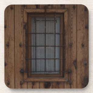 Oude bruine knotty Wooden deur Onderzetter