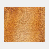 Oude bruine ledertextuur fleece deken (Voorkant (Horizontaal))