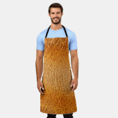 Oude bruine ledertextuur schort (Gedragen)