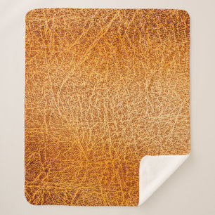 Oude bruine ledertextuur sherpa deken