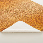 Oude bruine ledertextuur sherpa deken (3/4)