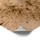 Oude bruine papieren  textuurachtergrond poster (Hoek)