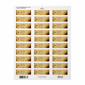 OUDE BRUINE PERKAMENT, EDELSTENEN ETIKET (Full Sheet)