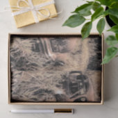 Oude Bruine Schets Kunst Auto Antiek Tissuepapier (Geschenk)