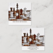 Oude bruine, witte gestileerde schaafjes Coach Clu Vierkante Visitekaartje (Voorkant / Achterkant)