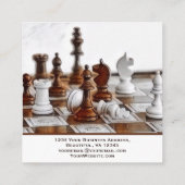 Oude bruine, witte gestileerde schaafjes Coach Clu Vierkante Visitekaartje (Achterkant)