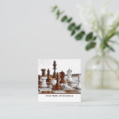 Oude bruine, witte gestileerde schaafjes Coach Clu Vierkante Visitekaartje (Staand voorkant)