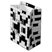 Oude bruiskruid-woordpuzzel medium cadeauzakje (Voorkant Gekanteld)