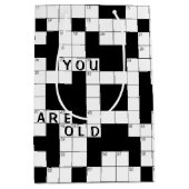 Oude bruiskruid-woordpuzzel medium cadeauzakje (Voorkant)