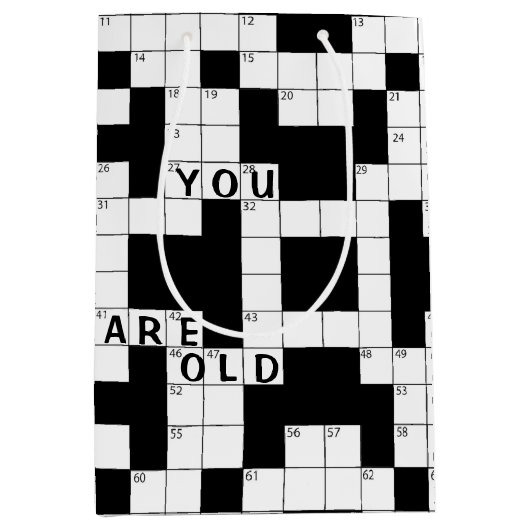 Oude bruiskruid-woordpuzzel medium cadeauzakje (Voorkant)