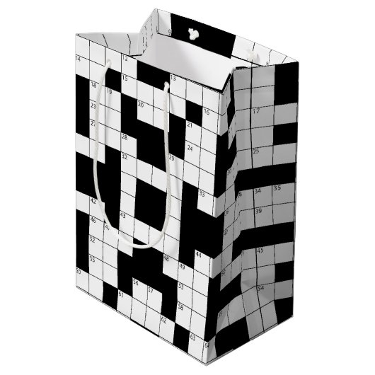 Oude bruiskruid-woordpuzzel medium cadeauzakje (Achterkant Gekanteld)