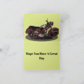 Oude BSA-motorfiets verjaardagskaart Kaart (Binnen)
