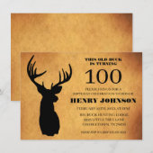 Oude Buck 100ste verjaardagsfeestje Kaart (Voorkant / Achterkant)
