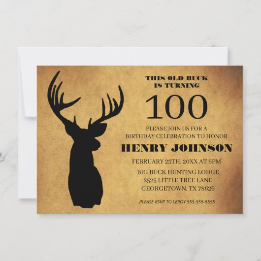 Oude Buck 100ste verjaardagsfeestje Kaart (Voorkant)