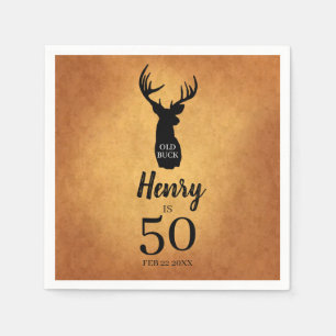 Oude Buck 50th Birthday Party Napkins Servet