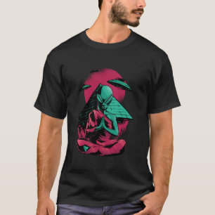 Oude Buitenaardse Piramide UFO Ontvoering Samenzwe T-shirt