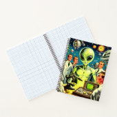 Oude buitenaardse sciencefictionstrips notitieboek (Binnen)