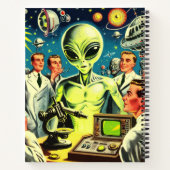 Oude buitenaardse sciencefictionstrips notitieboek (Achterkant)