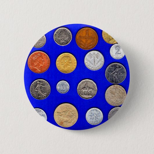 oude buitenlandse munten ronde button 5,7 cm (Voorkant)