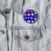 oude buitenlandse munten ronde button 5,7 cm (In situ)