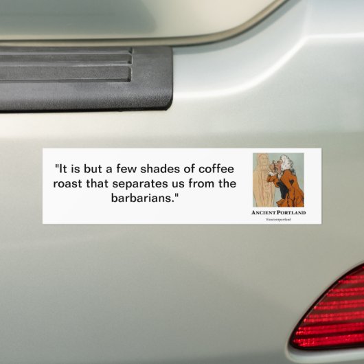 Oude Bumpersticker Portland: Coffee Roast (Op auto)