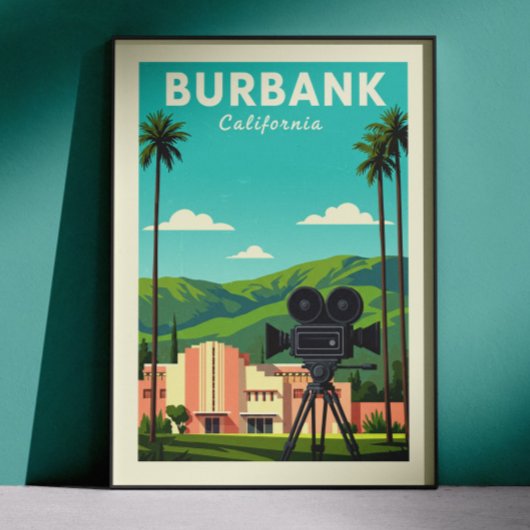 Oude Burbank Californië Poster