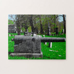 Oude burgeroorlogskanonnen. legpuzzel