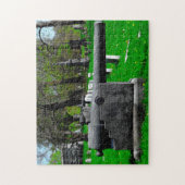 Oude burgeroorlogskanonnen. legpuzzel (Verticaal)