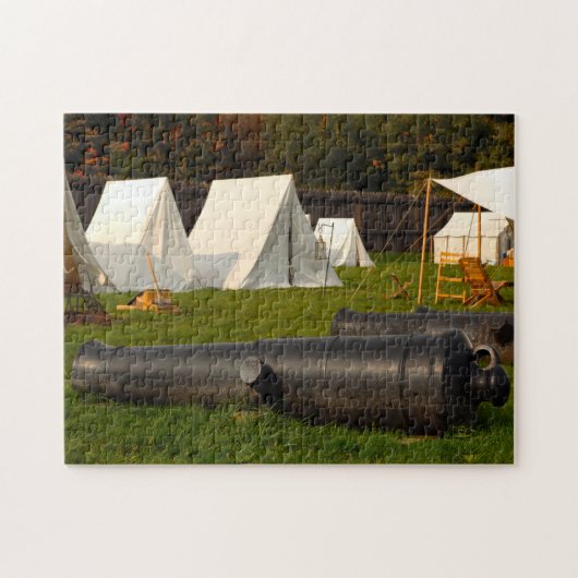 Oude Burgeroorlogskanonnen. Legpuzzel (Horizontaal)