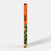 Oude Bus: Bewolkte Textuur Achtergrond iPhone Hoesje (Rechterkant)