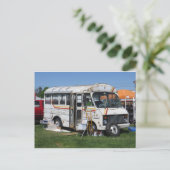 Oude bus briefkaart (Staand voorkant)