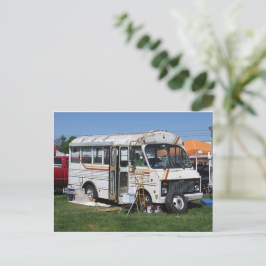 Oude bus briefkaart (Staand voorkant)