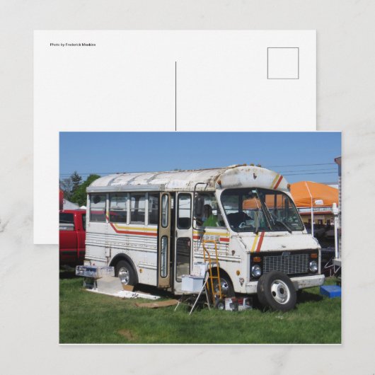 Oude bus briefkaart (Voorkant / Achterkant)