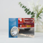 Oude bussen briefkaart (Staand voorkant)