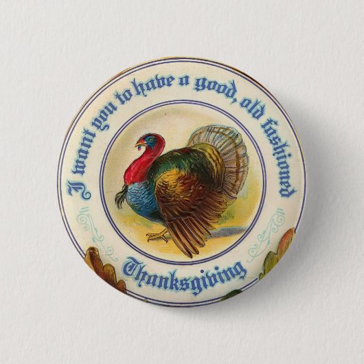 Oude Button van de Ronde van de Thanksgiving Fashi (Voorkant)