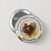 Oude Button van de Ronde van de Thanksgiving Fashi (Voorkant /achterkant)
