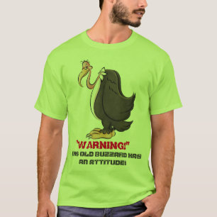 Oude buzzard met standt-shirt t-shirt