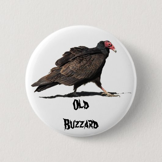 OUDE BUZZARD RONDE BUTTON 5,7 CM (Voorkant)
