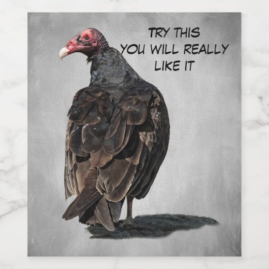 OUDE BUZZARD WIJN ETIKET (Enkel label)