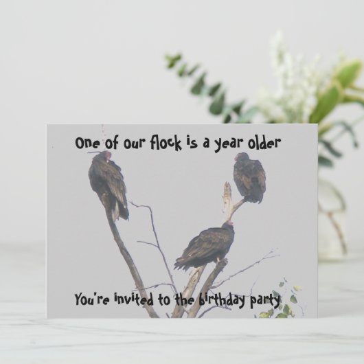 Oude Buzzards Party uitnodiging moet aanpassen (Staand voorkant)