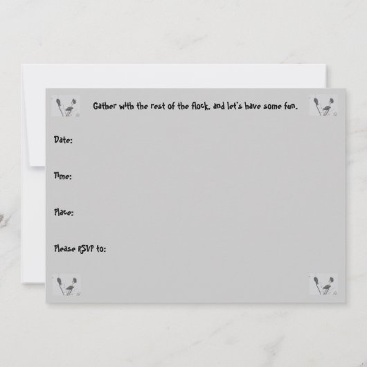 Oude Buzzards Party uitnodiging moet aanpassen (Achterkant)