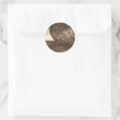Oude Cabin Wood Textures Ronde Sticker (Tas)