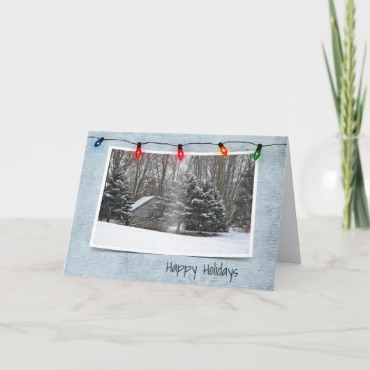 Oude Cabine in WinterBossen Kaart (Voorkant)