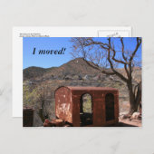 Oude Caboose in het Wilde Westen Aankondigingskaart (Voorkant / Achterkant)