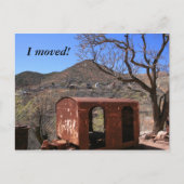 Oude Caboose in het Wilde Westen Aankondigingskaart (Voorkant)