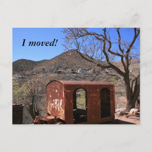 Oude Caboose in het Wilde Westen Aankondigingskaart (Voorkant)