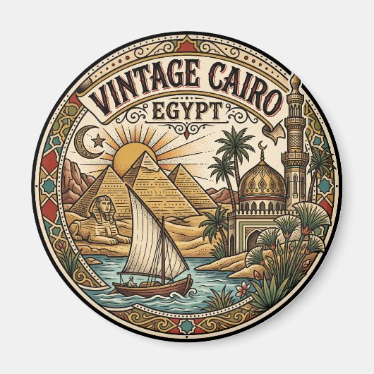 Oude Cairo Egypte Magneet (Voorkant)