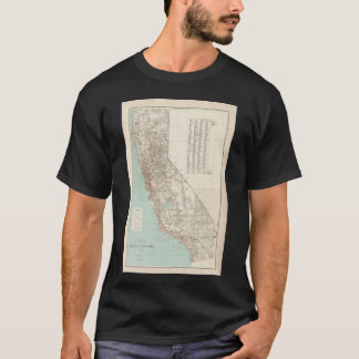 Oude Californië kaart 1879 Vintage Californische s T-shirt